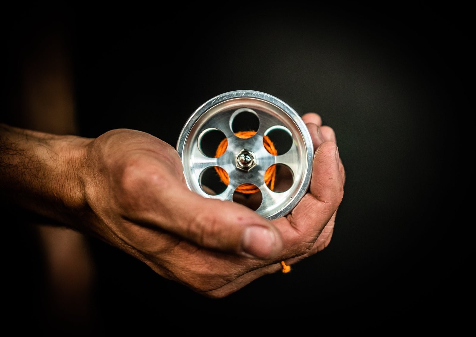 Fully machined 2.5" billet aluminum Yo-Yo. Custom grooved 10 ball bearing for sleeping. Response pads for quick return. Machined holes cutting the air as the Yo-Yo is in full motion, also allowing the billet machined cuts to drop weight for highest performance. Stainless steel cap nuts. Machined finish. MADE IN THE USA.