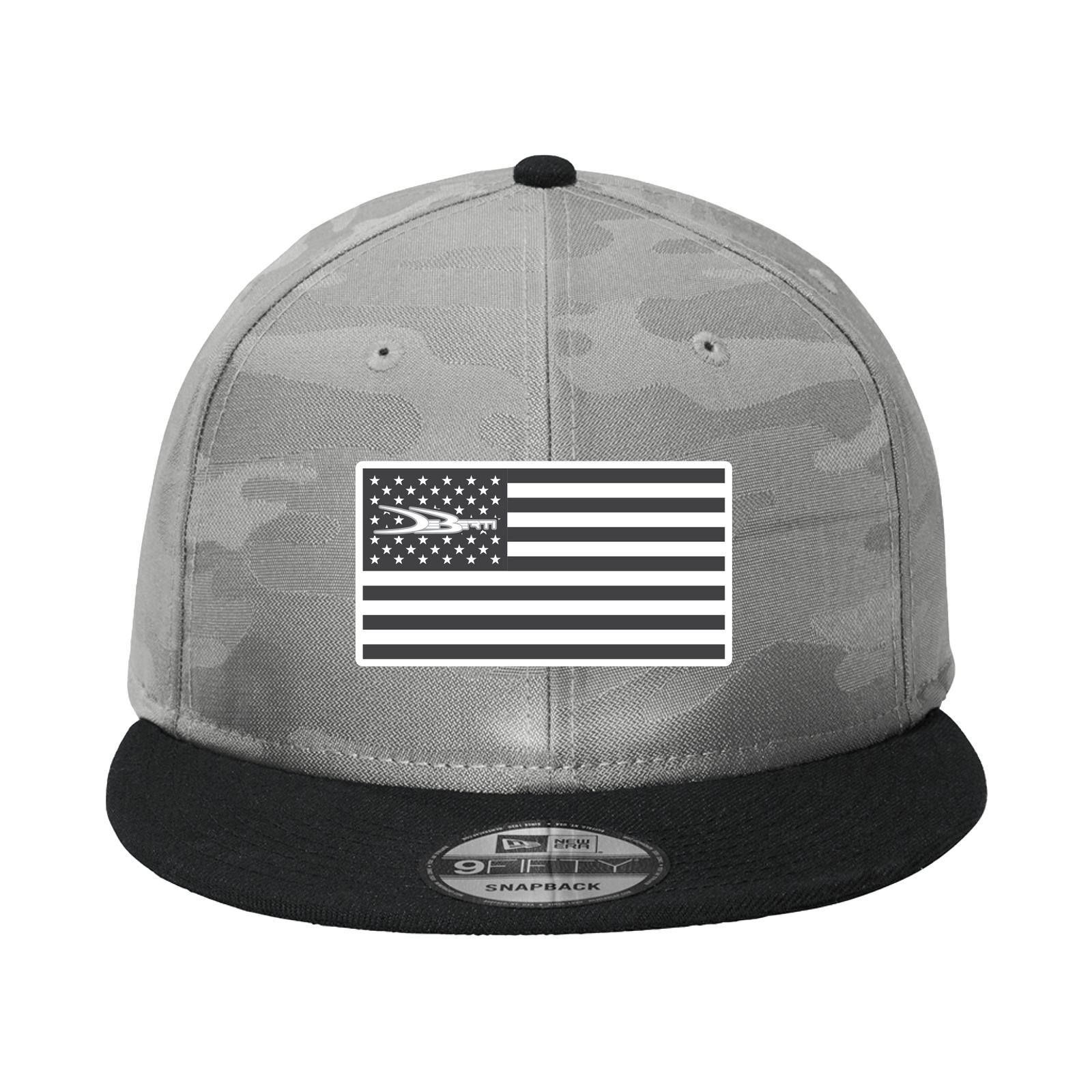 American flag DeBerti camo Snapback Hat