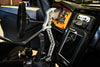 Fully machined out of 6160 aluminum 2 piece machined handbrake Machined top handle Machined lower stem Machined clevis Optional pass through master cylinder sizes (5/8″ or 3/4″) Optional aluminum forged 11:1 ratio bracket (comes with master cylinder option) Color options: anodized black, anodized clear or polished aluminum Stainless steel handle hardware High quality shoulder bolts & hardware 18'' tall handle MADE IN THE USA