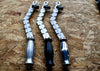 Fully machined out of 6160 billet aluminum 2 piece machined handbrake Machined top handle Machined lower stem Machined clevis Optional pass through or stand alone master cylinder sizes (5/8″ or 3/4″) Optional aluminum forged 11:1 ratio bracket (comes with master cylinder option) Color options: Anodized black, anodized clear, billet hammer tone or polished aluminum Stainless steel handle hardware High quality shoulder bolts & hardware 18'' tall handle MADE IN THE USA