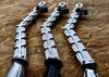 Fully machined out of 6160 billet aluminum 2 piece machined handbrake Machined top handle Machined lower stem Machined clevis Optional pass through or stand alone master cylinder sizes (5/8″ or 3/4″) Optional aluminum forged 11:1 ratio bracket (comes with master cylinder option) Color options: Anodized black, anodized clear, billet hammer tone or polished aluminum Stainless steel handle hardware High quality shoulder bolts & hardware 18'' tall handle MADE IN THE USA