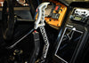 Fully machined out of 6160 aluminum 2 piece machined handbrake Machined top handle Machined lower stem Machined clevis Optional pass through master cylinder sizes (5/8″ or 3/4″) Optional aluminum forged 11:1 ratio bracket (comes with master cylinder option) Color options: anodized black, anodized clear or polished aluminum Stainless steel handle hardware High quality shoulder bolts & hardware 18'' tall handle MADE IN THE USA